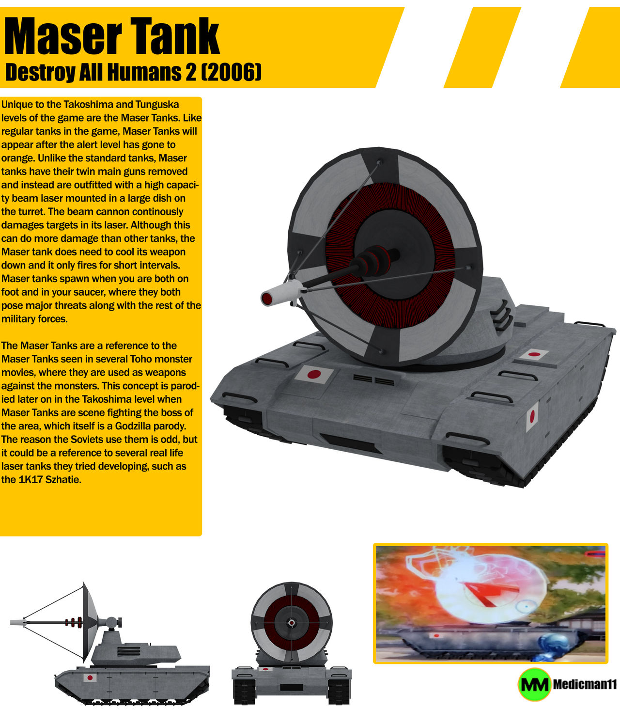 Destroy All Humans 2: Maser Tank by Zagazzo on DeviantArt