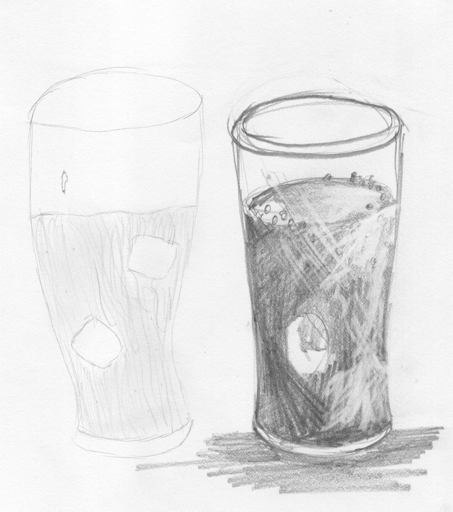 How to Draw a Glass of Water 