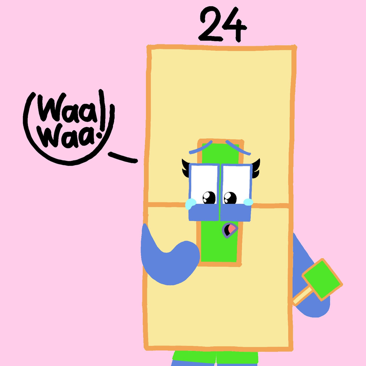 Numberblock 24 is crying again! by DianaPinkie2009 on DeviantArt