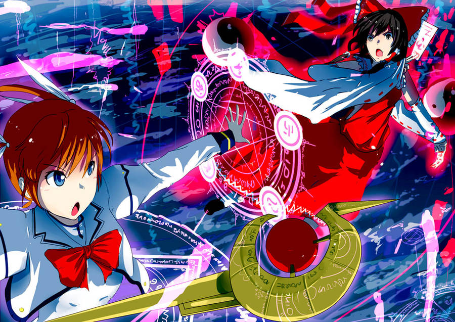 Nanoha VS Reimu by SwordwaltzWORKS