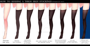 HOW TO SHADING THE THIGH HIGH STOCKINGS