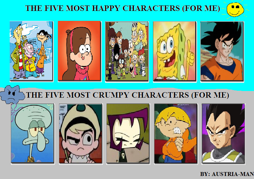My Own Most Happy/Grumpy Characters by luizhenriquepeixotov on DeviantArt