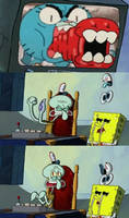 SpongeBob and Squidward scared by Nicole Anger
