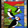 Stained Glass Puffins