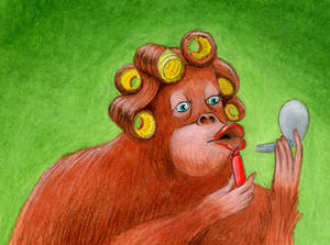 Beautiful Orangutan - Art Trading Card