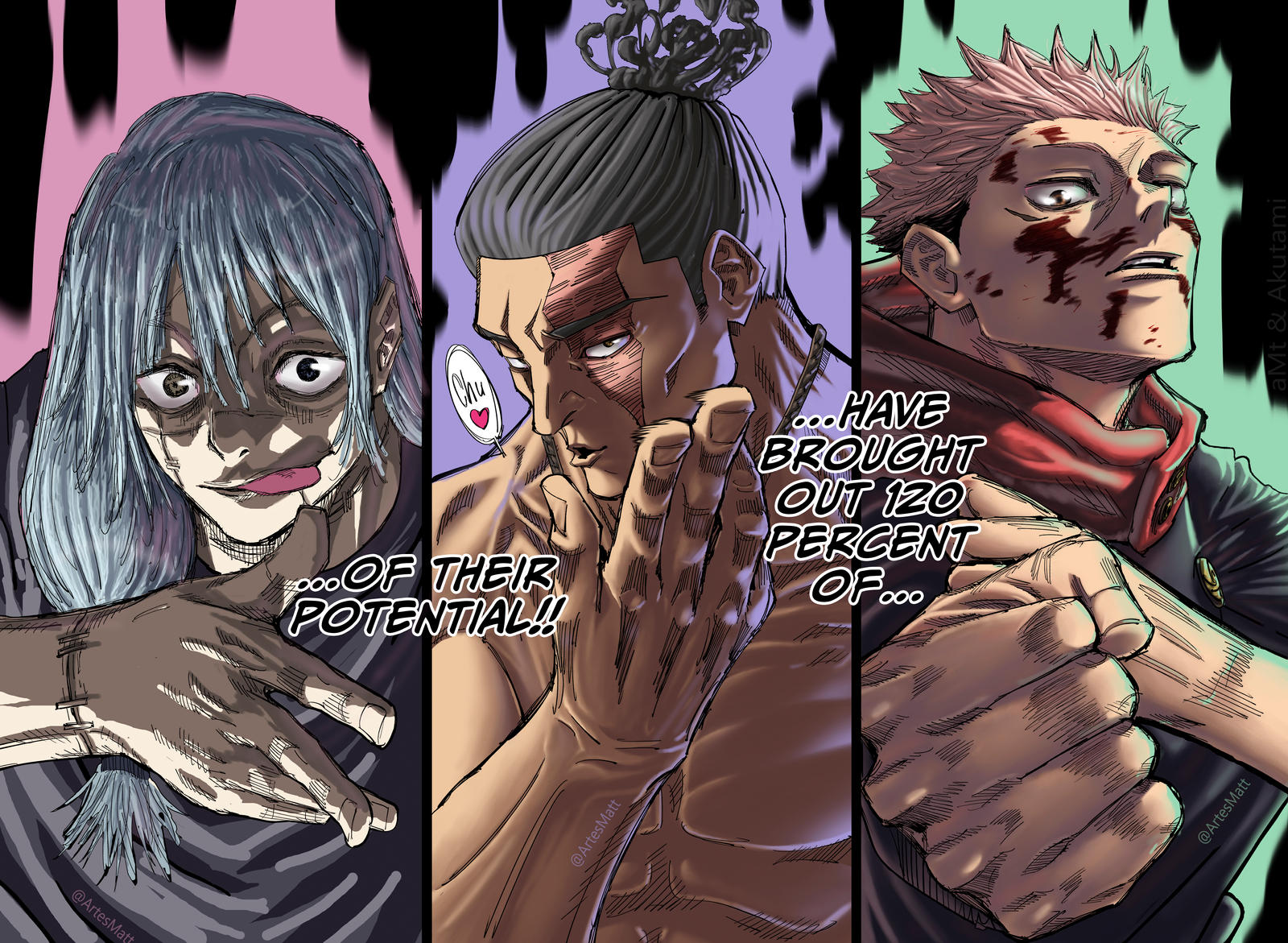 Jujutsu Kaisen: YUJI ITADORI AOI TODO MAHITO by Amaterasu kun on Jujutsu Kaisen: YUJI ITADORI AOI TODO MAHITO by Amaterasu kun on