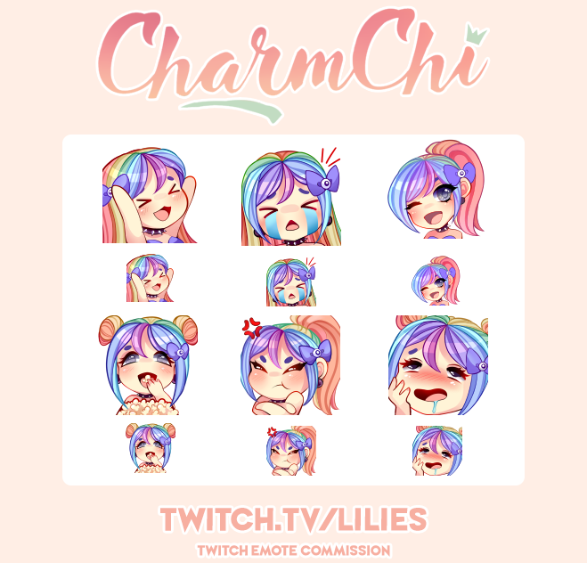 Twitch Emote Set Lilies By Charmchi On Deviantart