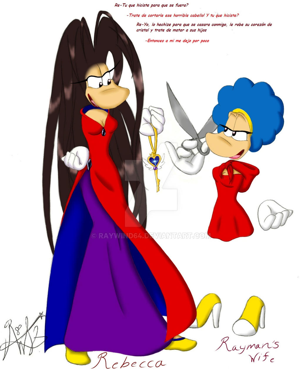 Rayman Raywind Rayman's wife and Rebecca by RayWind64 on DeviantArt