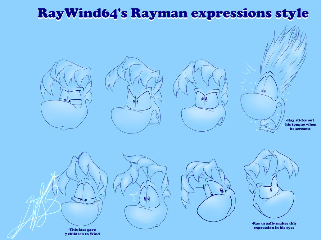 Rayman expressions 1 RayWind64 style by RayWind64 on DeviantArt