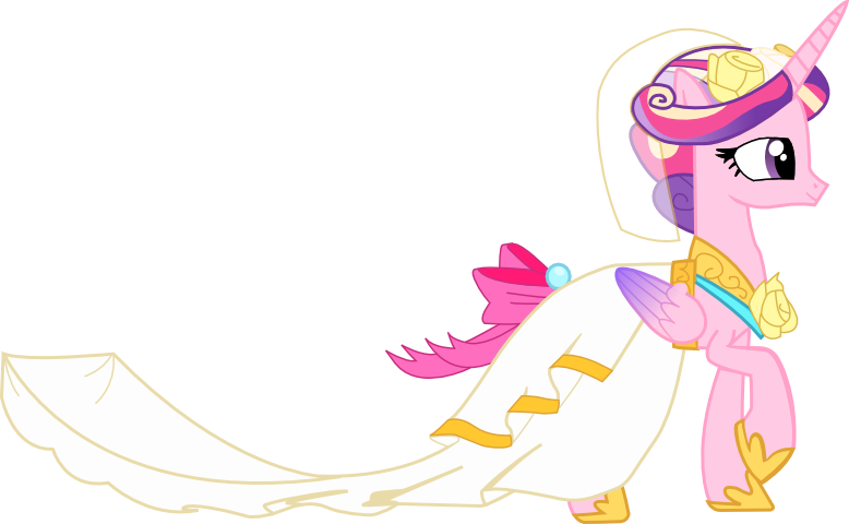 Princess Cadance in wedding dress (with veil)