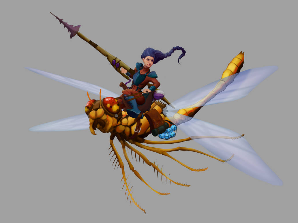 Dragonfly rider Color by Sketch3r on DeviantArt