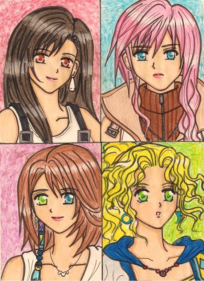 Dissidia Final Fantasy girls by dagga19