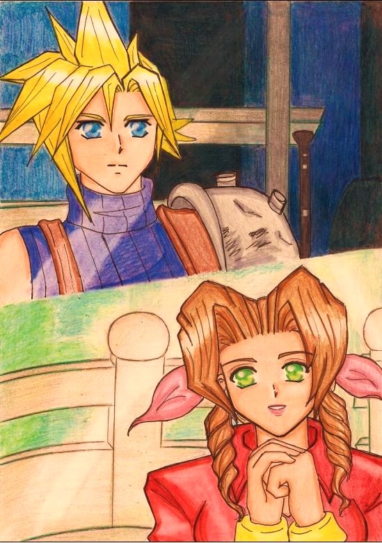 Cloud x Aerith: Her last smile...