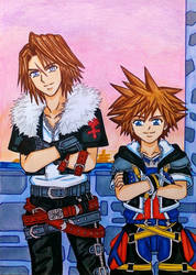 Kingdom Hearts II: Squall/Leon and Sora