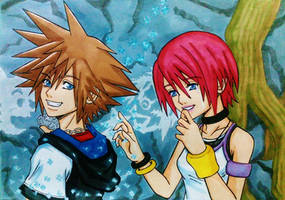 Sora x Kairi Kingdom Hearts 1 ending