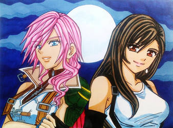 Lightning Farron and Tifa Lockhart