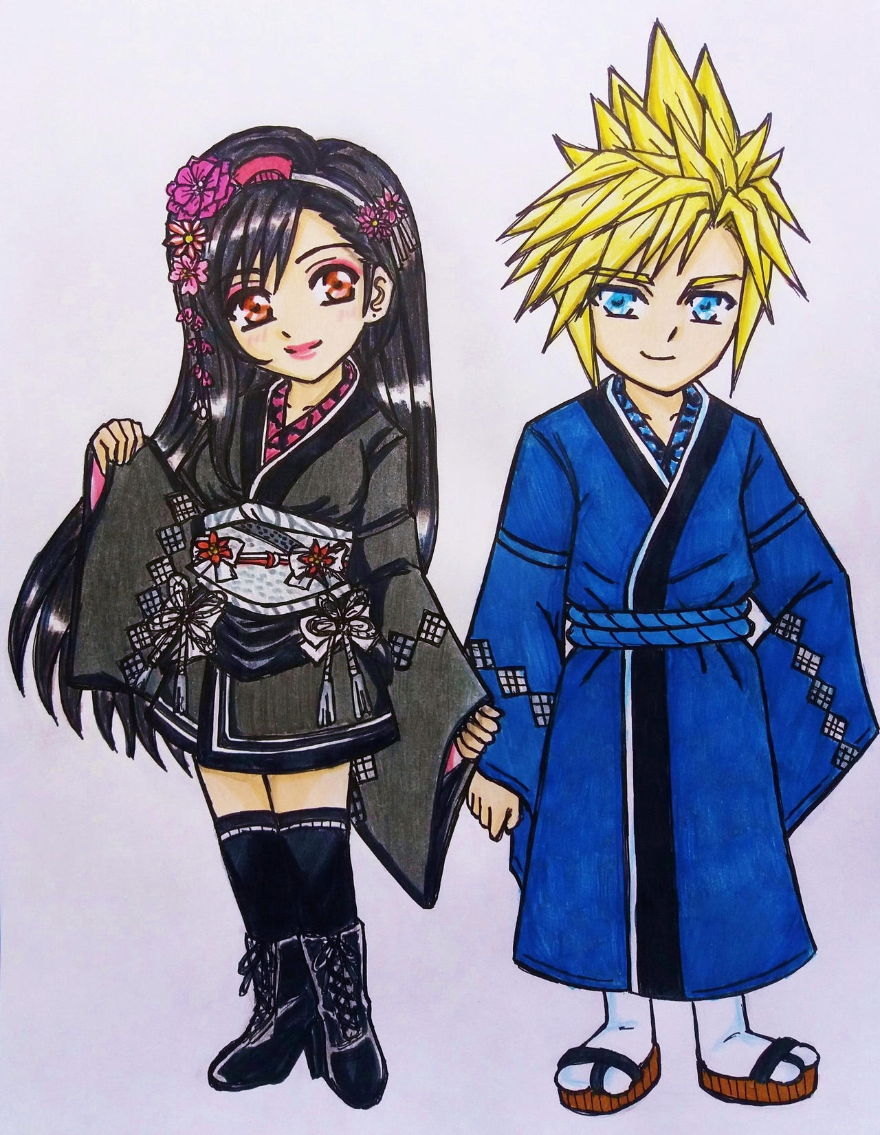 Ff7 Remake Chibi Cloud X Tifa Exotic Outfit By Dagga19 On Deviantart