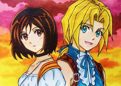 FFIX: Zidane x Garnet Anime style