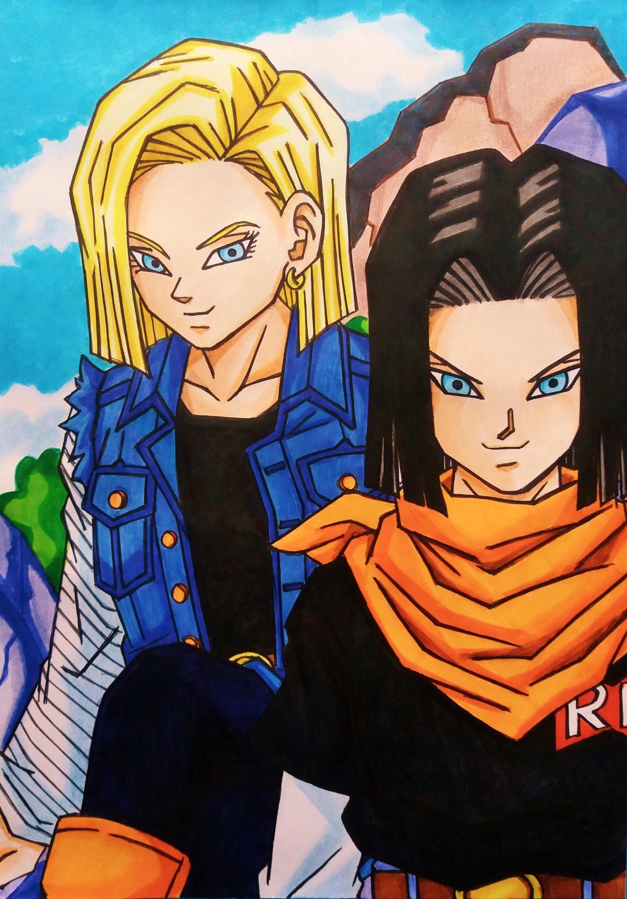 Dragon Ball Z: Android 17 and 18 by dagga19