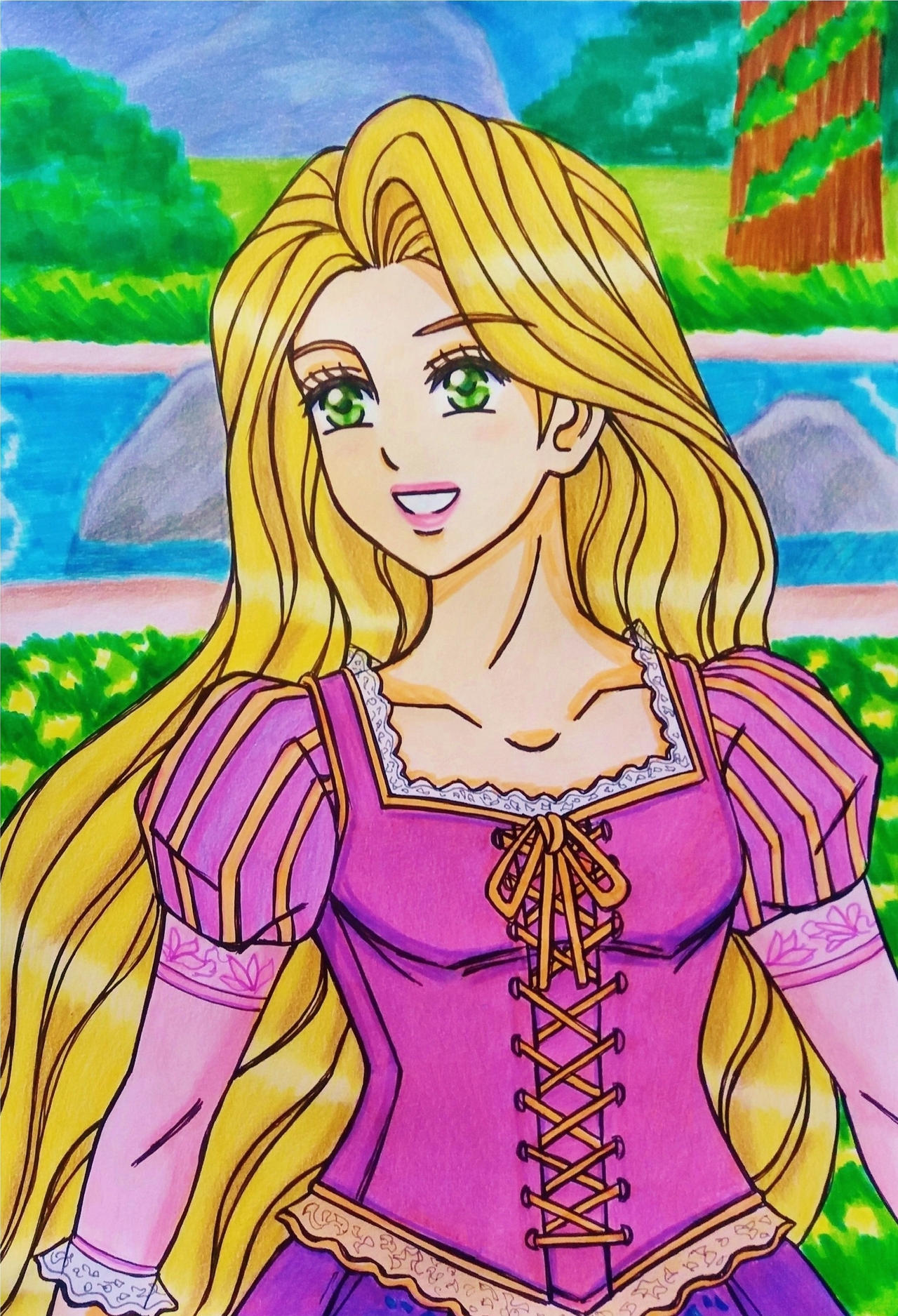 Rapunzel Disney Anime style by Dagga19 on DeviantArt