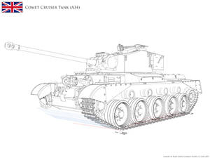 :WIP: A34 Comet Cruiser Tank - Lineart v2.21