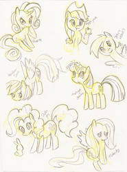 ponies sketch