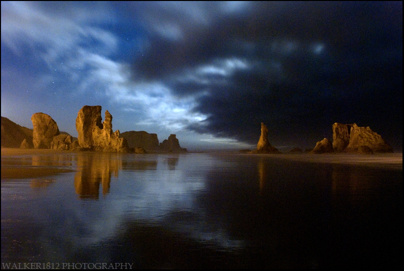 Bandon Beach at Midnight: One