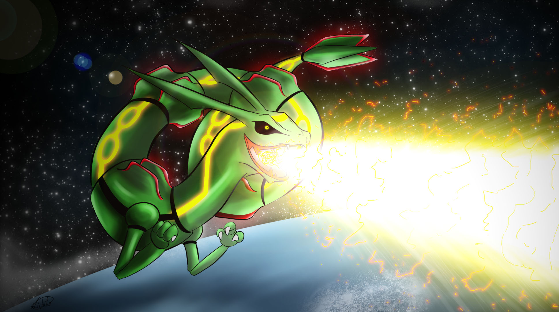 Download Take Flight with Rayquaza! Wallpaper