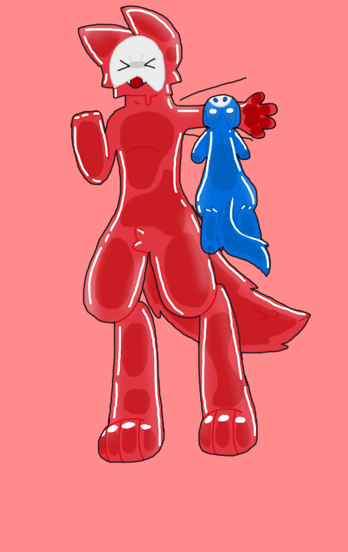 Slime pup x Slime hound with matching suits by sashakatz12 on