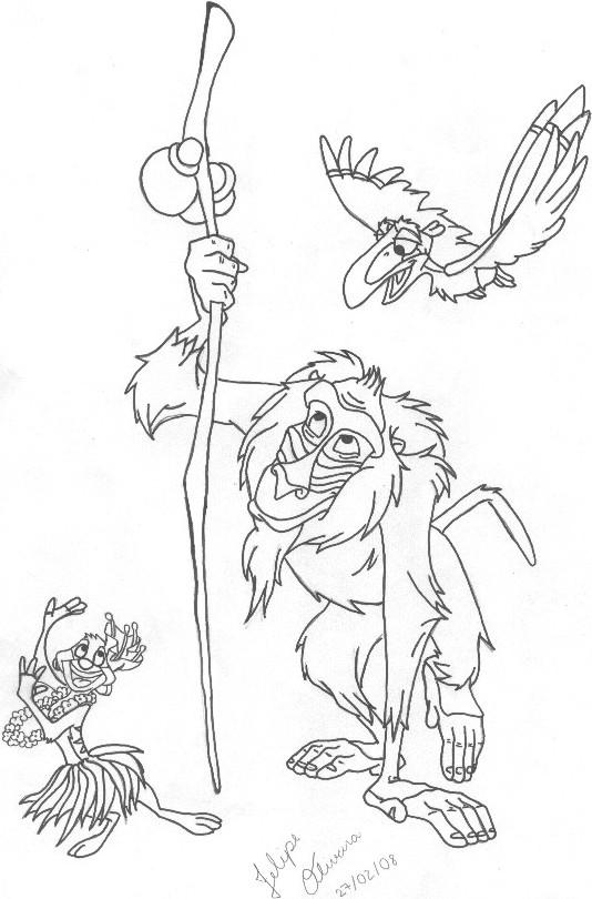 Timon, Rafiki and Zazu by RF-World on DeviantArt