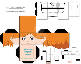 ORIHIME INOUE PAPERTOY by animepapertoys