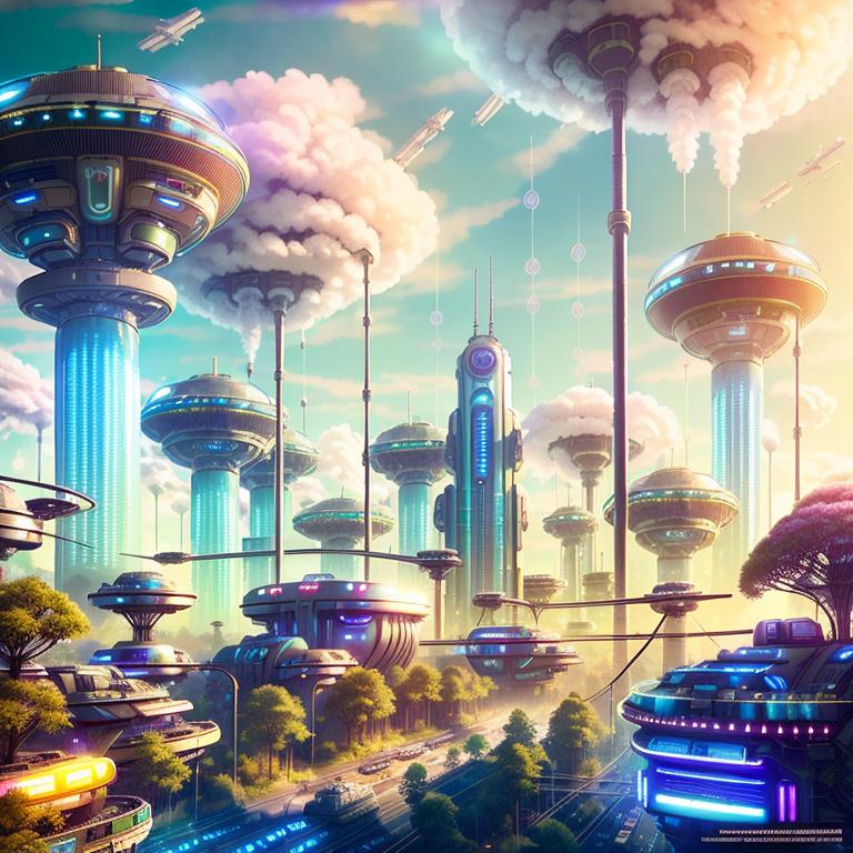 Solarpunk  City, Fantasy landscape, Eco city