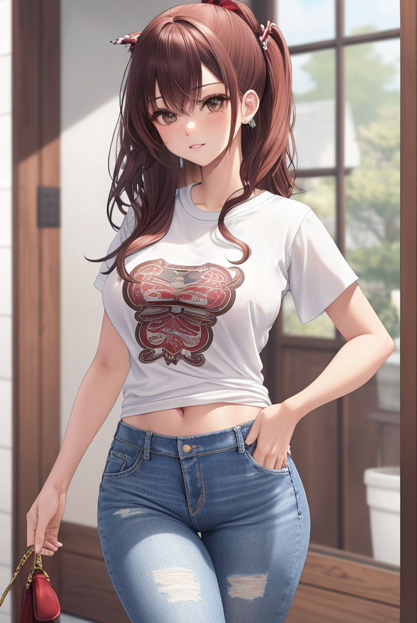 Cute Woman In A T Shirt And Jeans By TheCollector820 On DeviantArt cute-woman-in-a-t-shirt-and-jeans-by-thecollector820-on-deviantart