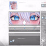 Steam Profile Artwork - White light blue eyes