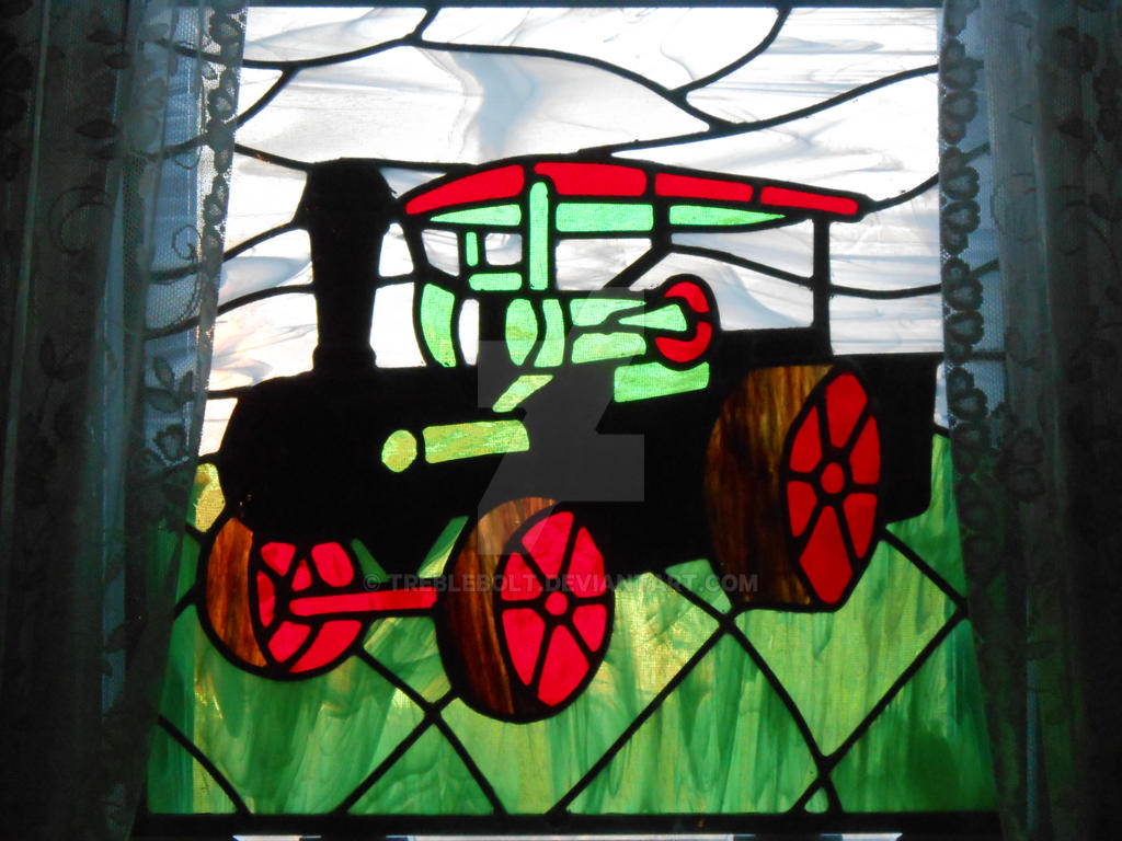 Stained Glass Steam Engine by TrebleBolt on DeviantArt