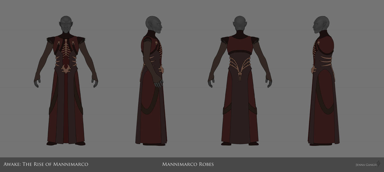Mannimarco Necromancer Robes Modelsheet by aluckymuse