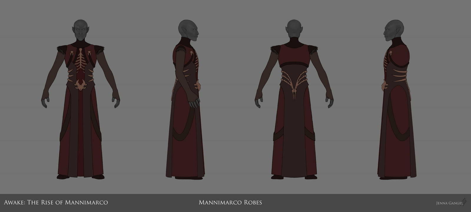 Mannimarco Necromancer Robes Modelsheet by aluckymuse