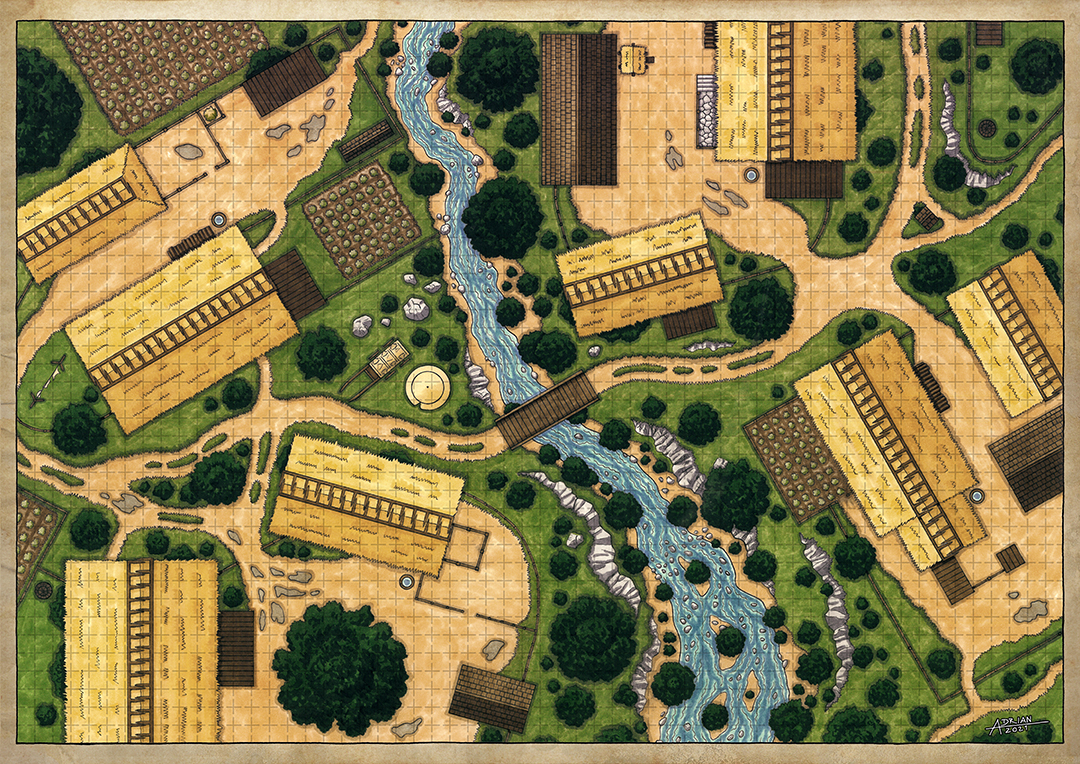Village Map Rivals Village Road Battlemap by AdrianDelany on DeviantArt