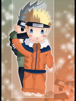 Kakashi and Naruto Chibi