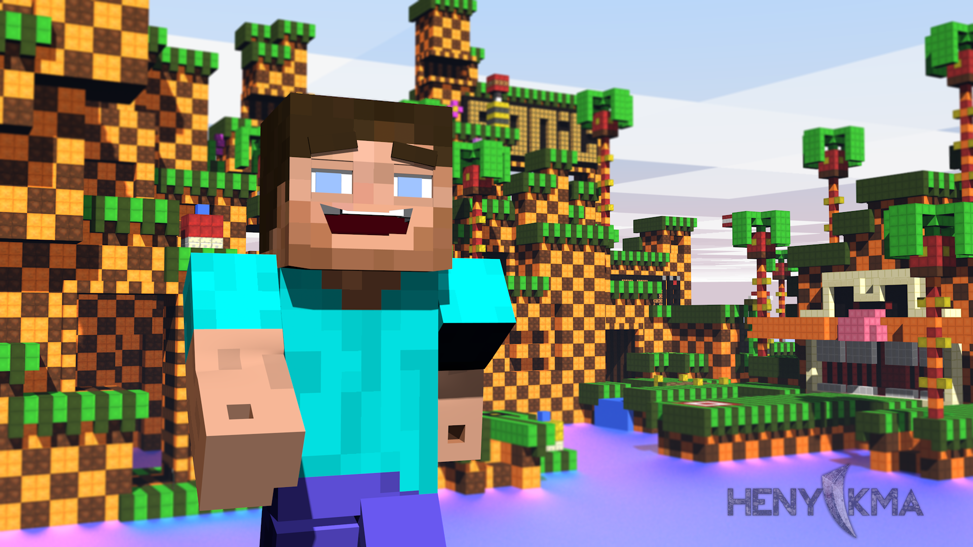 Minecraft online steve wallpaper