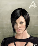 Charlize Theron as Aeon Flux by chrismickens