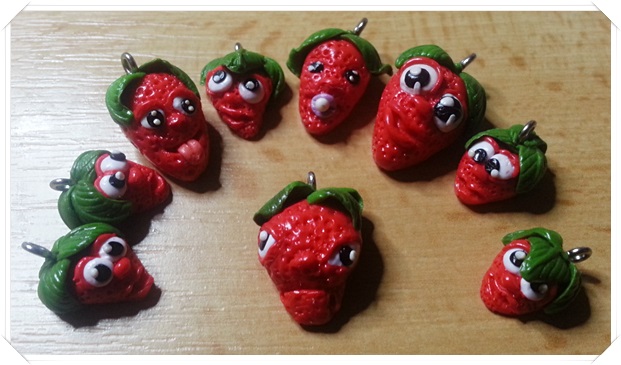 Fimo - Strawberry Charm Mix