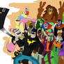 villains group selfie