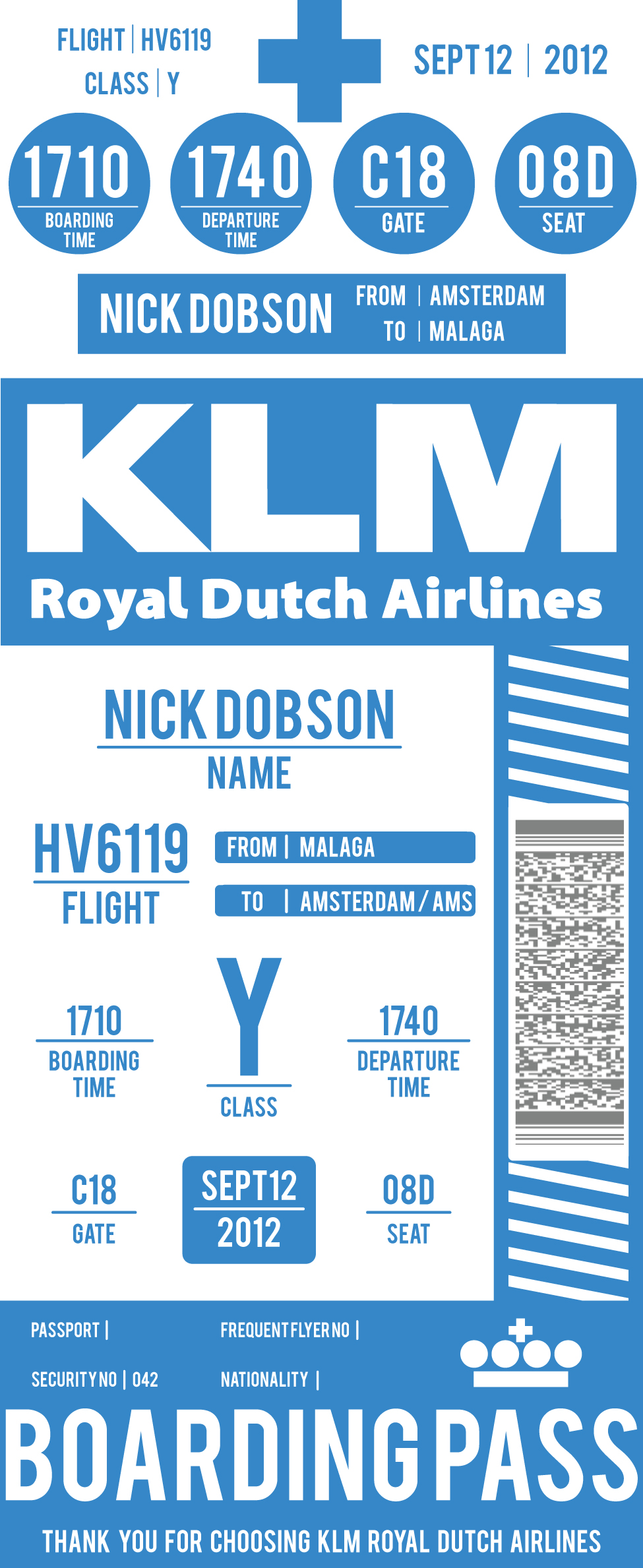 KLM Boarding Pass by OpenMind989