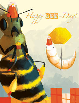 Bee-Day Card