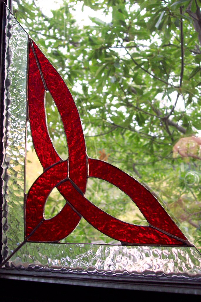 Celtic stained glass corner