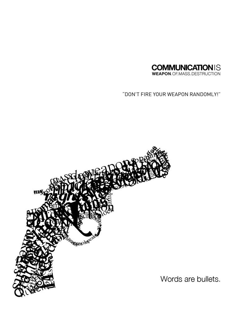Words are Bullets. by omerbalyali on DeviantArt