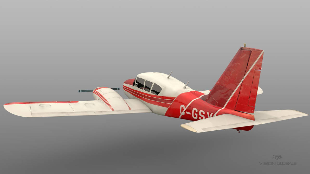 Red Aztec Rear View Piper Aztec model rear by Sin-Vraal on DeviantArt