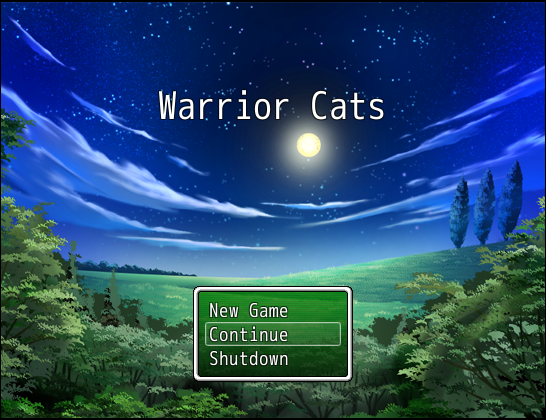 Warrior Cats Game Title Screen