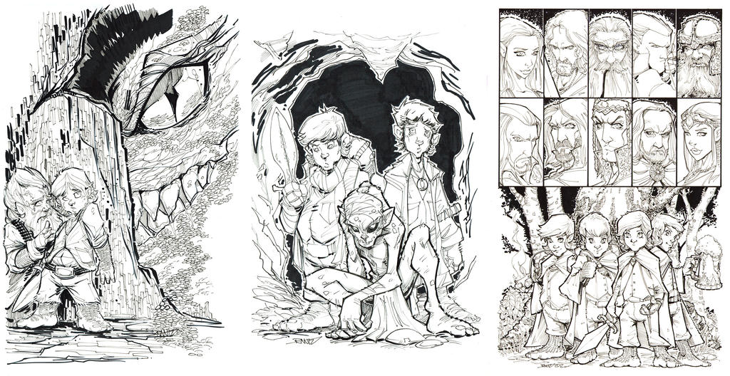 Tolkien Bw Set by rantz
